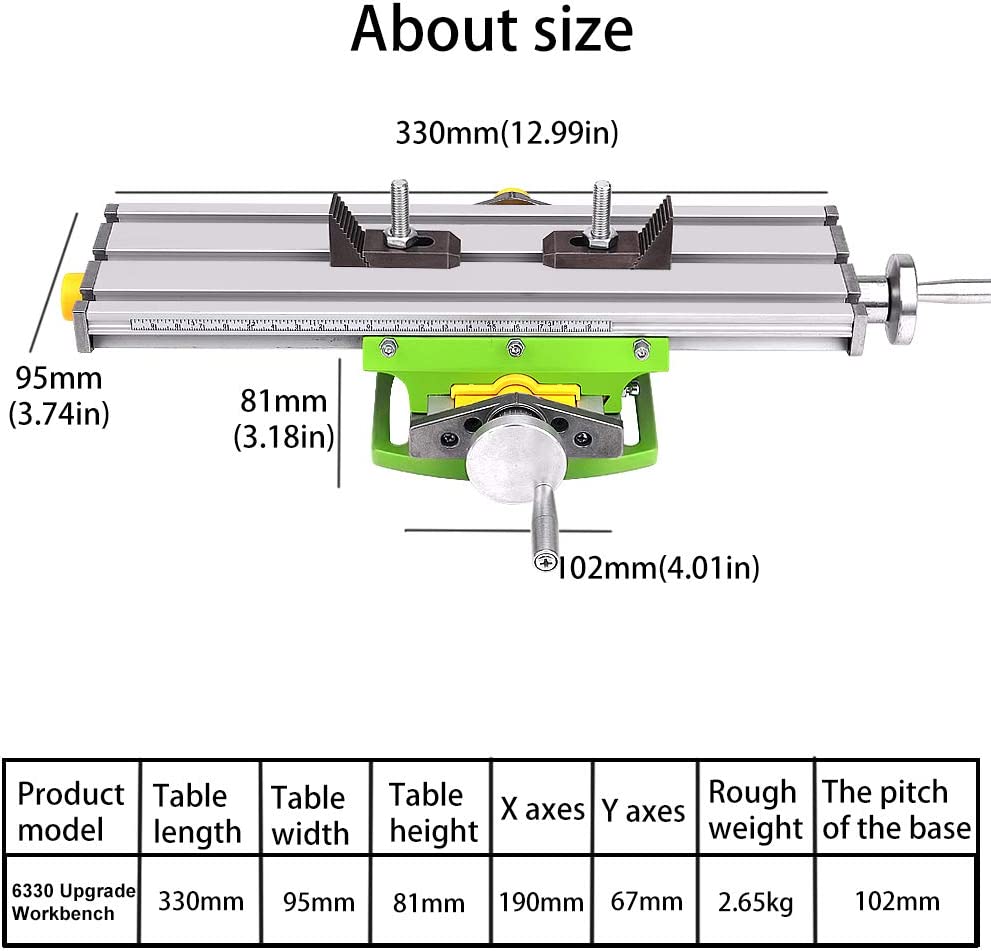 TwoWin Milling Machine Working Cross Table Mill Machine Compound Drilling Slide Table For Bench Drill Adjustme X-Y