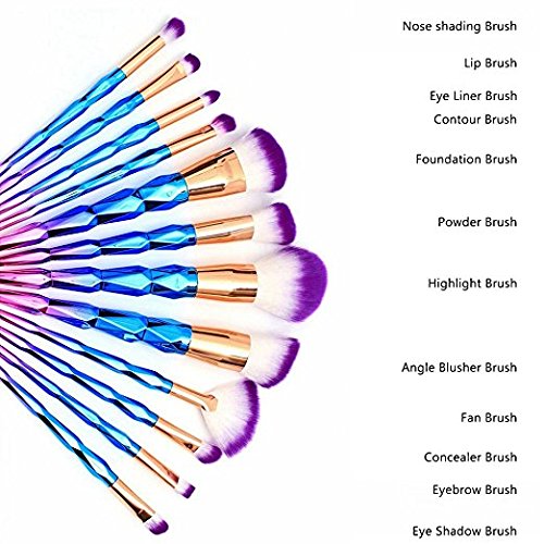MYSWEETY 16PCS Makeup Brushes Set Makeup Foundation Eyebrow Eyeliner Cosmetic Brushes + 2pcs Silicone Makeup Sponge + 1pc Makeup Wash Egg + 1pc Makeup Brush Bag