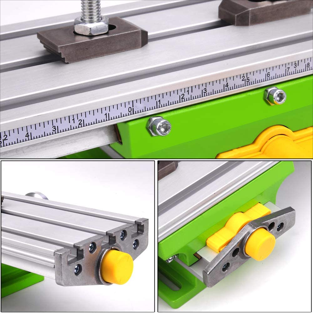TwoWin Milling Machine Working Cross Table Mill Machine Compound Drilling Slide Table For Bench Drill Adjustme X-Y