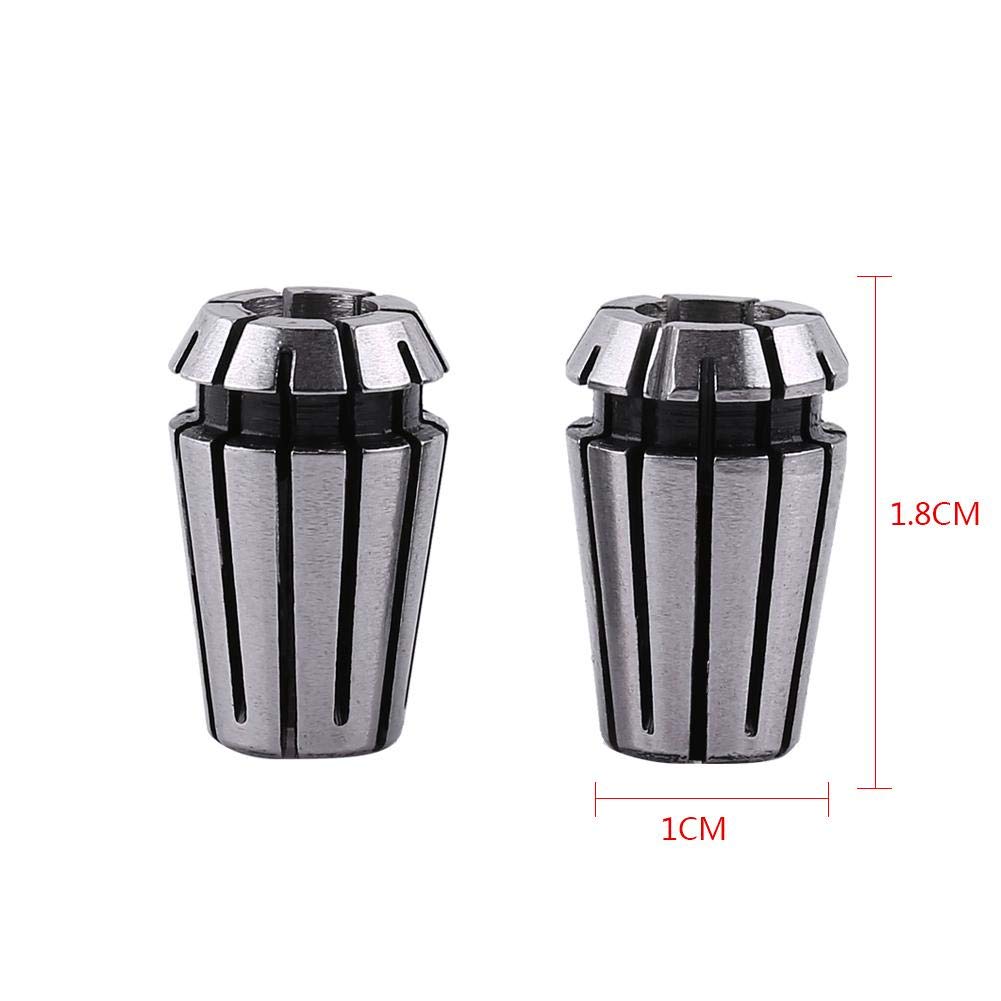 TwoWin ER11 Collet Set, 1Set 15pcs ER11 Spring Collet Chuck for CNC Engraving Machine & Milling Lathe Workholding Tool 1-7mm 1/8”,1/4”