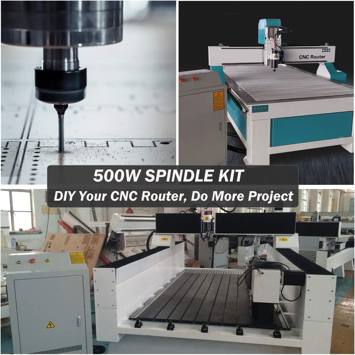 TwoWin CNC Spindle CNC Motor 110V 1.5KW Air Cooled Spindle Motor 65mm 4 Bearings 24000RPM 400HZ for CNC Router Machine