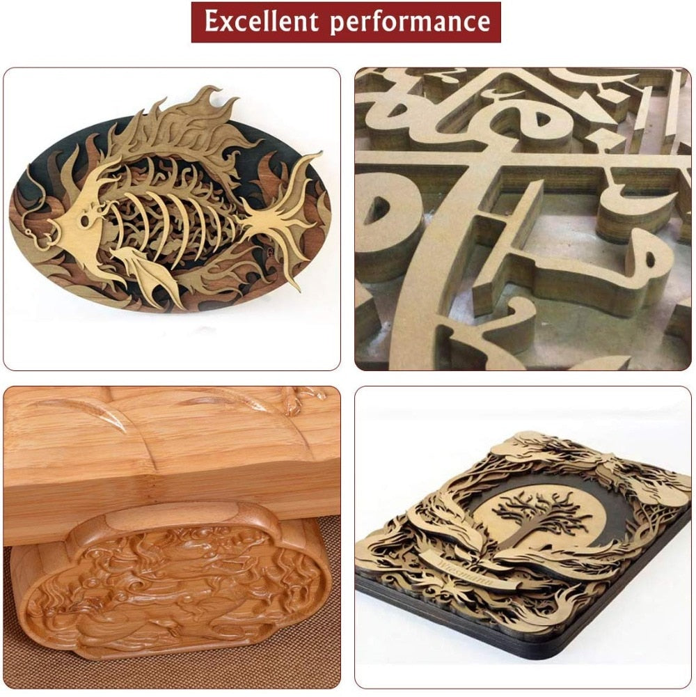 iklestar™ 10pcs PCB Milling Cutter End Mill Set