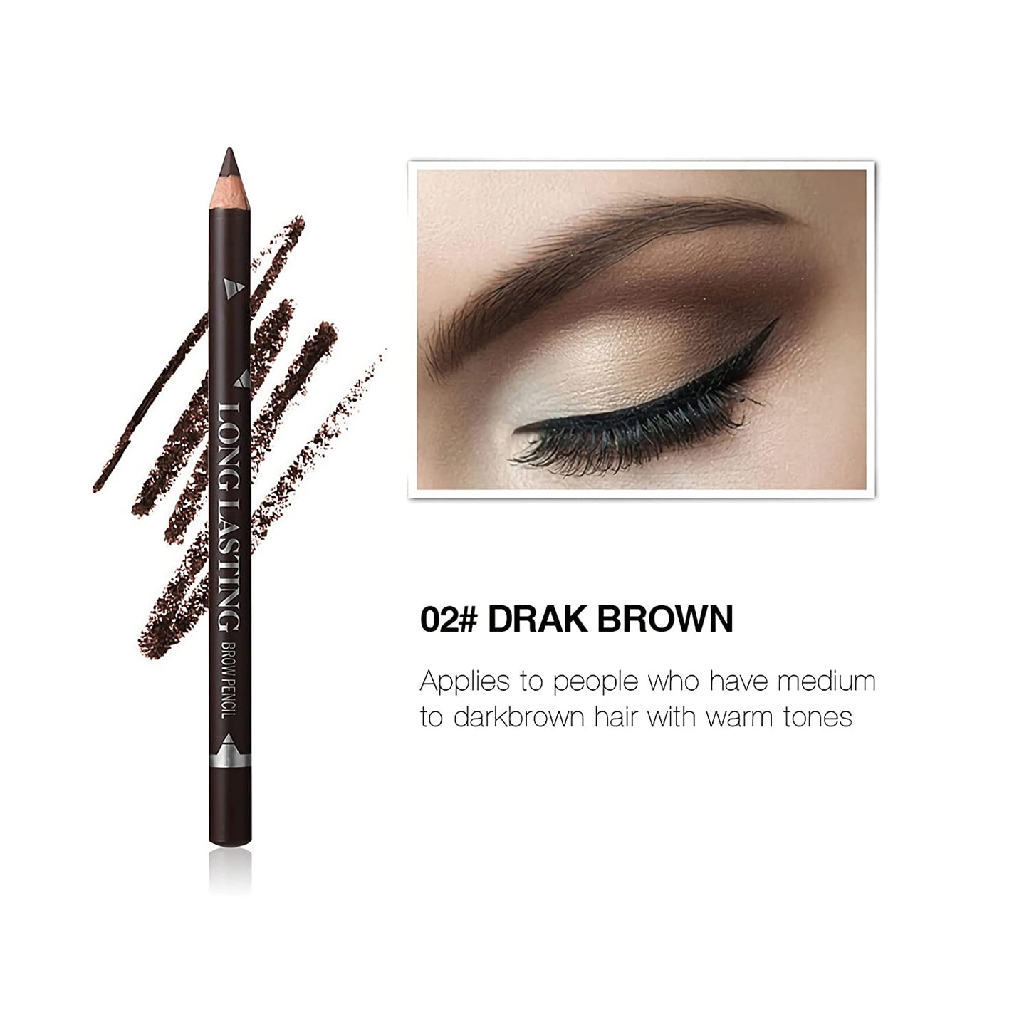 RegalRadi 12 Pcs Dark Brown Eyebrow Pencil Eyeliner Set, Waterproof Eye Brow Pencil, Easy to Color, Long Lasting Eye Liner Gel Pen, Women Professional Eye-Makeup Pencil