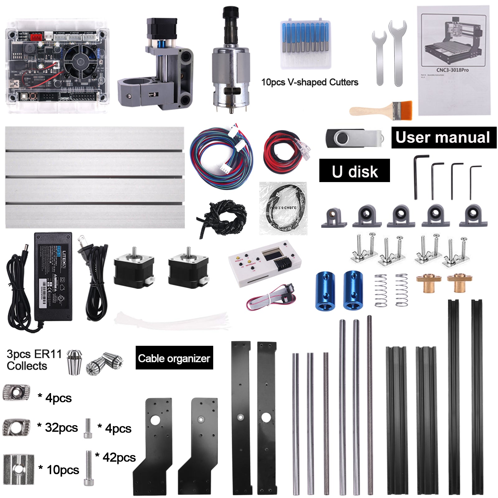 iklestar™ CNC Router 3018-PRO DIY Kit
