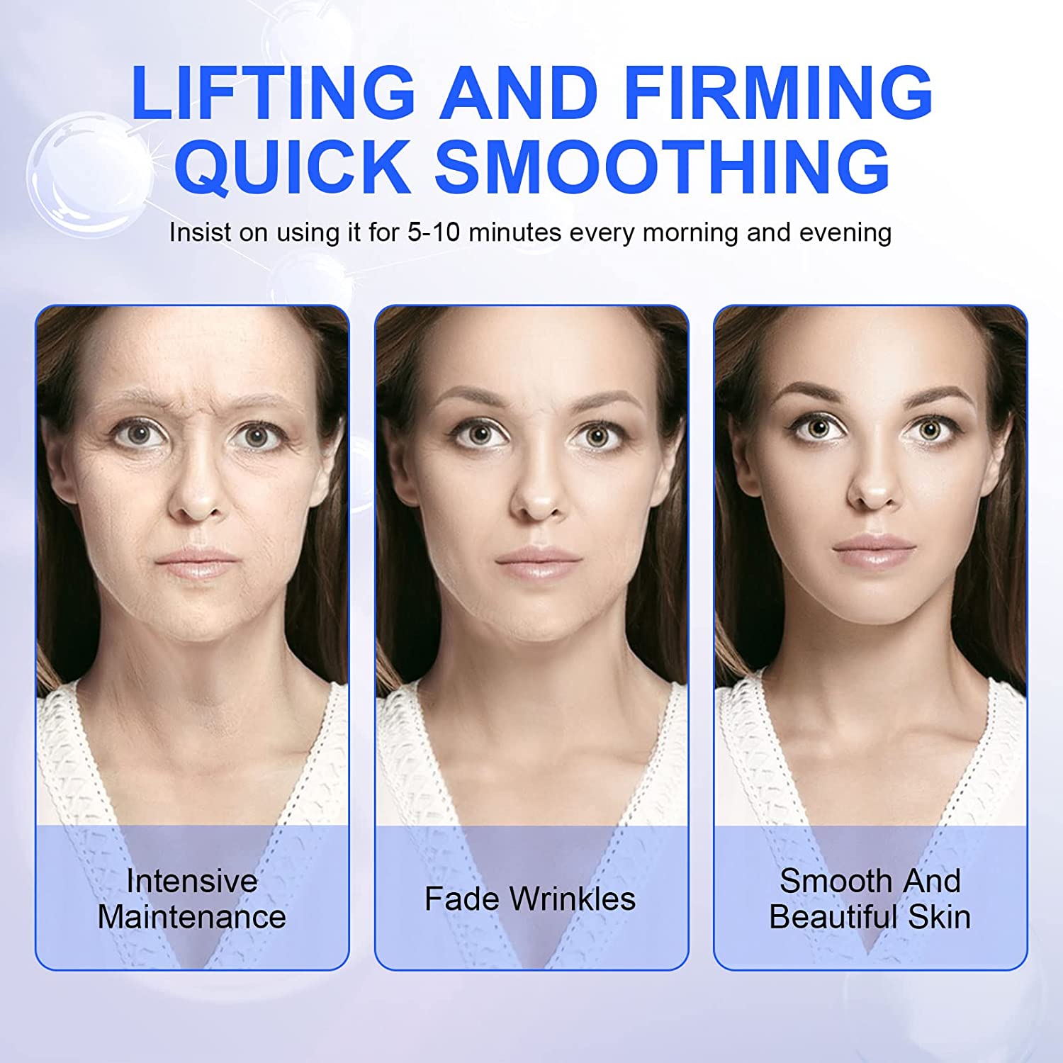 Cutebella - Face Neck Anti Wrinkles Massager Anti-Aging Facial Eye Beauty Device for Women