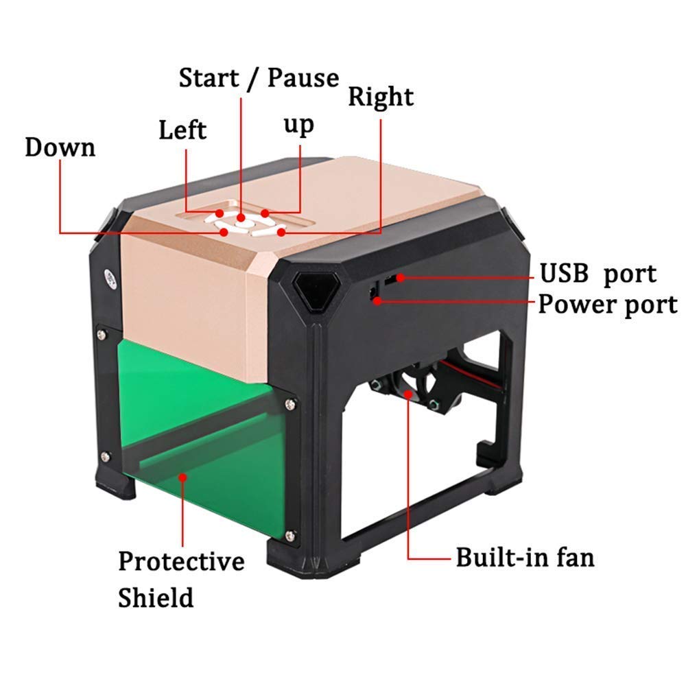 Laser Engraver Printer Machine for PVC Cards - 3000mW - USB