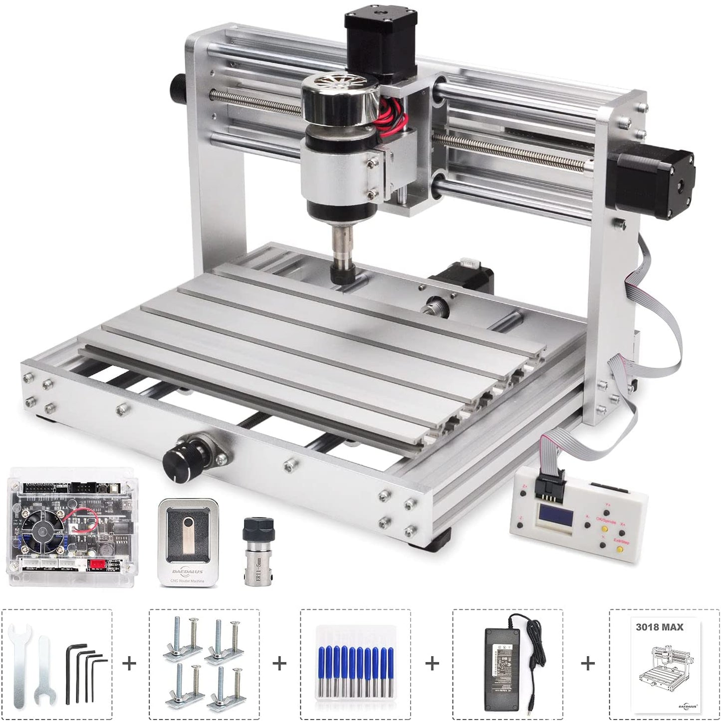 Upgraded Desktop CNC 3018 cuts Aluminum FAST! 