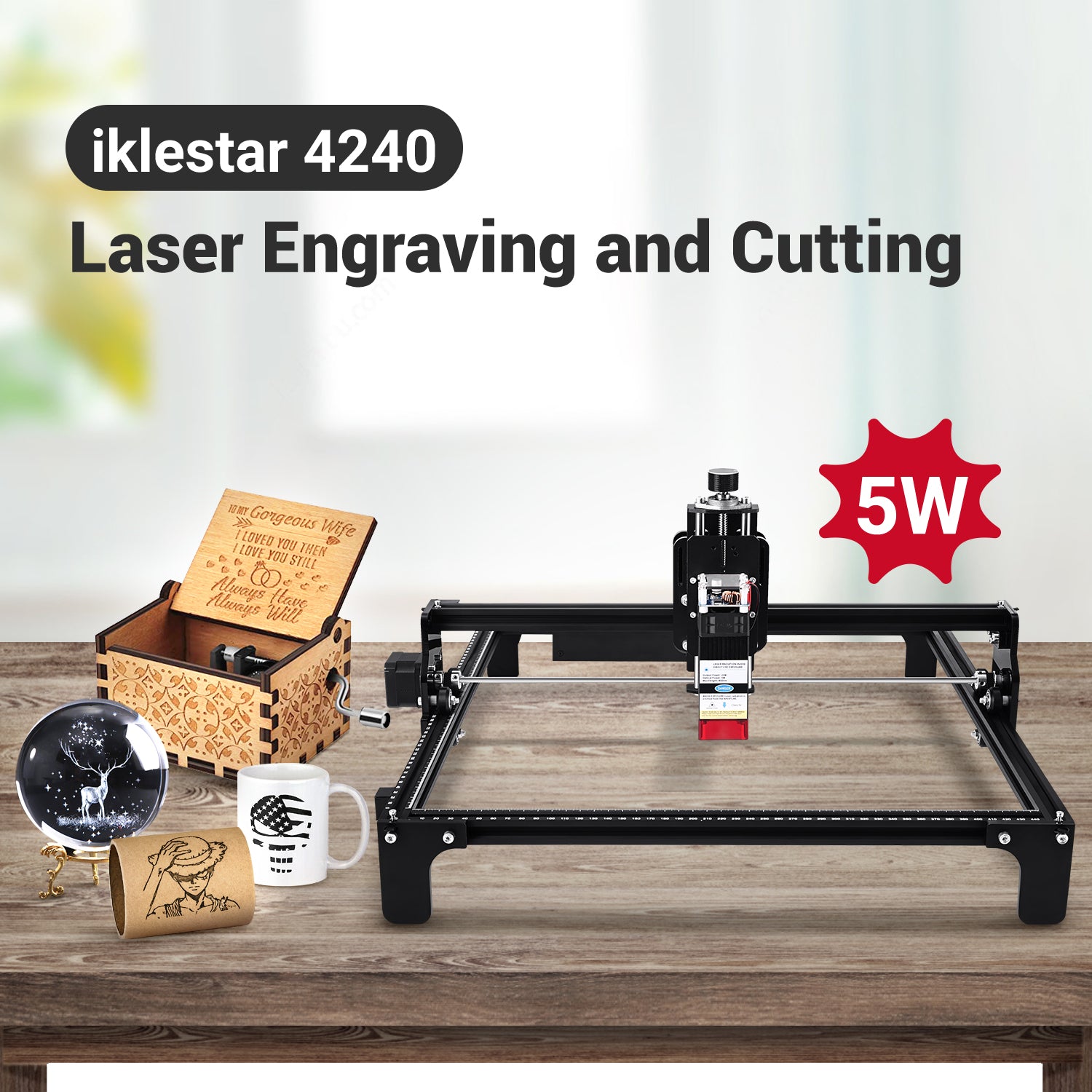 iklestar™ 4240 CNC Laser Engraver Machine