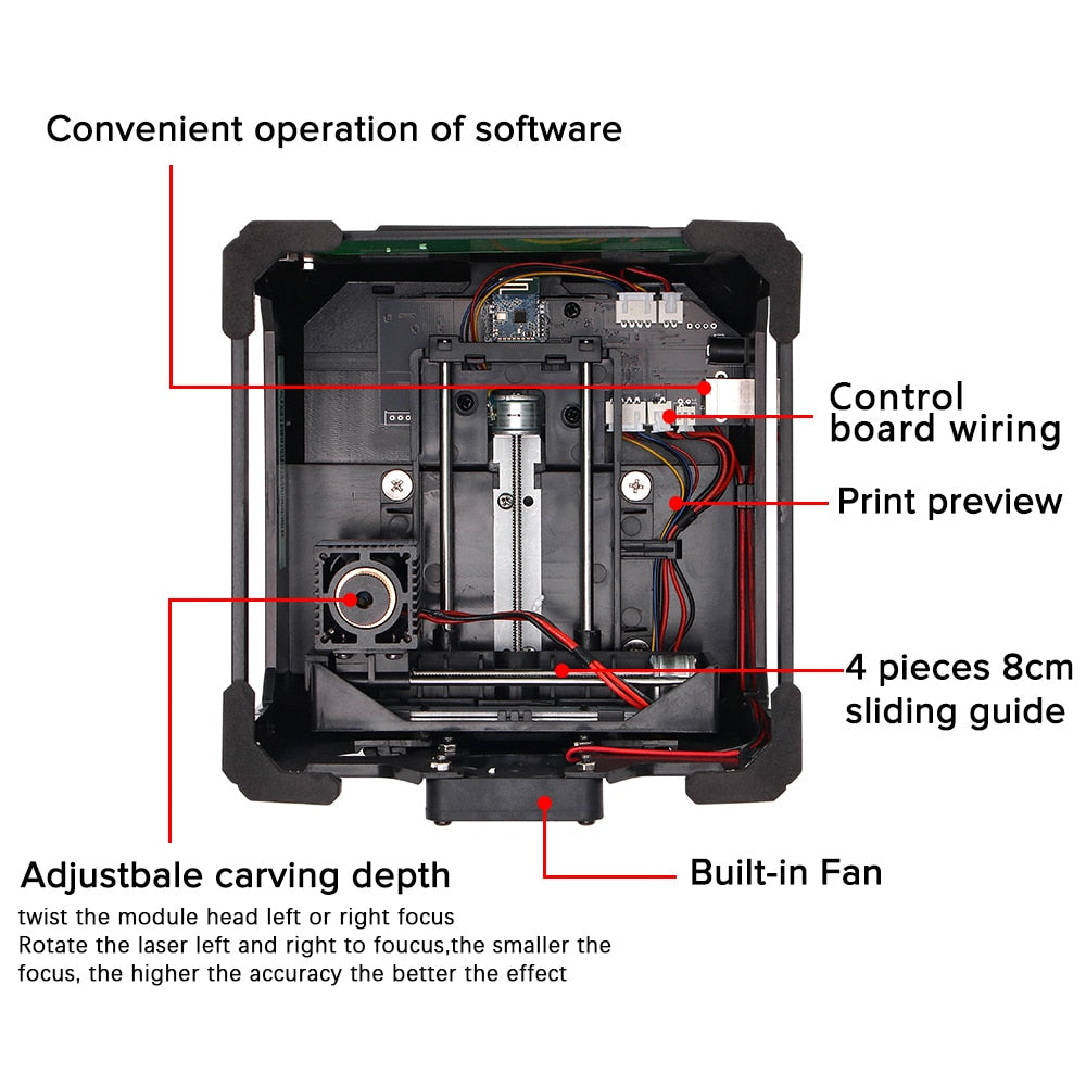 iklestar™ 3000mw Mini CNC K5 Laser Engraver